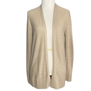 GAP Slub Knit Open-Front Cardigan, Oatmeal Heather Color, Size S, Like New